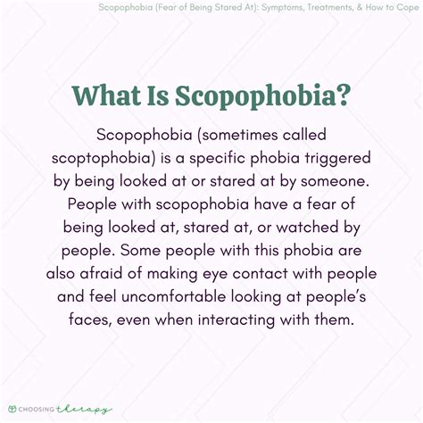 scopophobia meaning|Scopophobia (Fear of Being Stared At): Symptoms and Coping